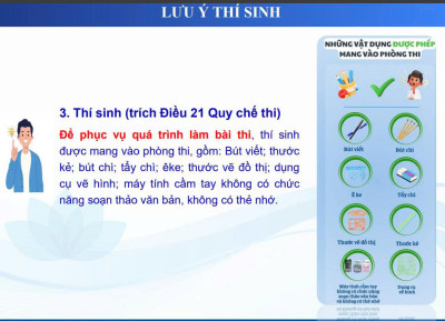 NHỮNG LƯU Ý THI VÀO 10 NĂM HỌC 2025-2026